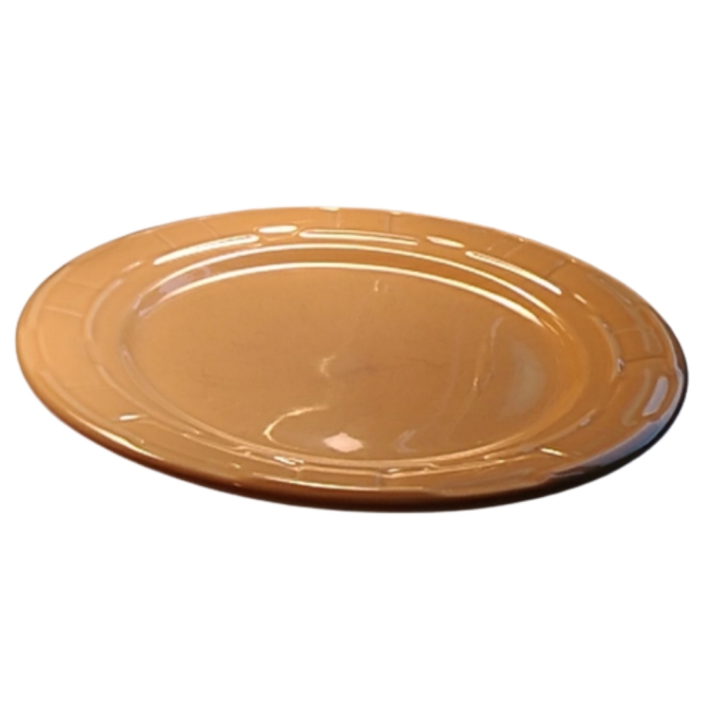Longaberger Pottery Woven Traditions Butternut Dinner Plate 10 1/4inches